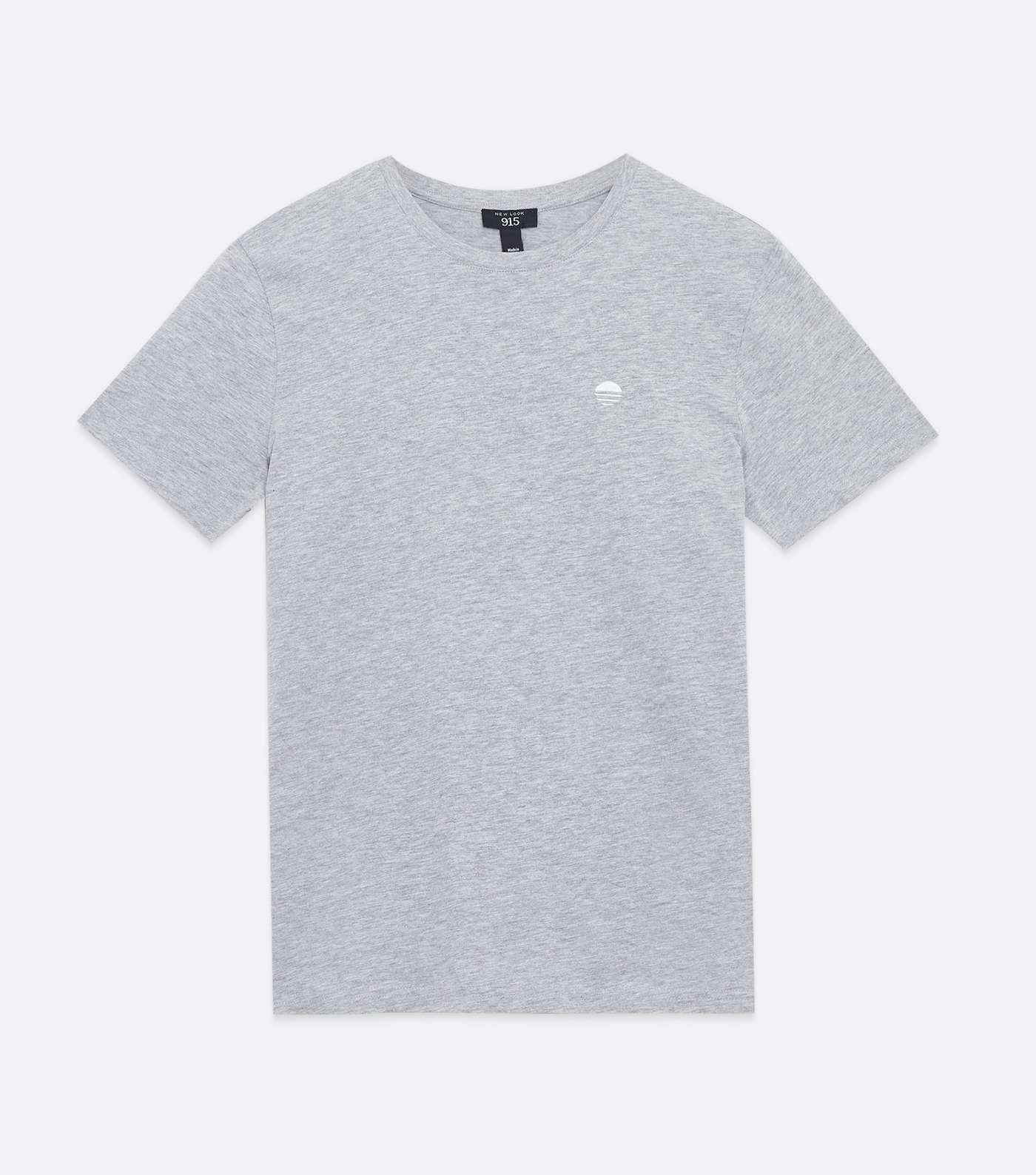 Boys Grey Marl Sun Embroidered T-Shirt Image 6