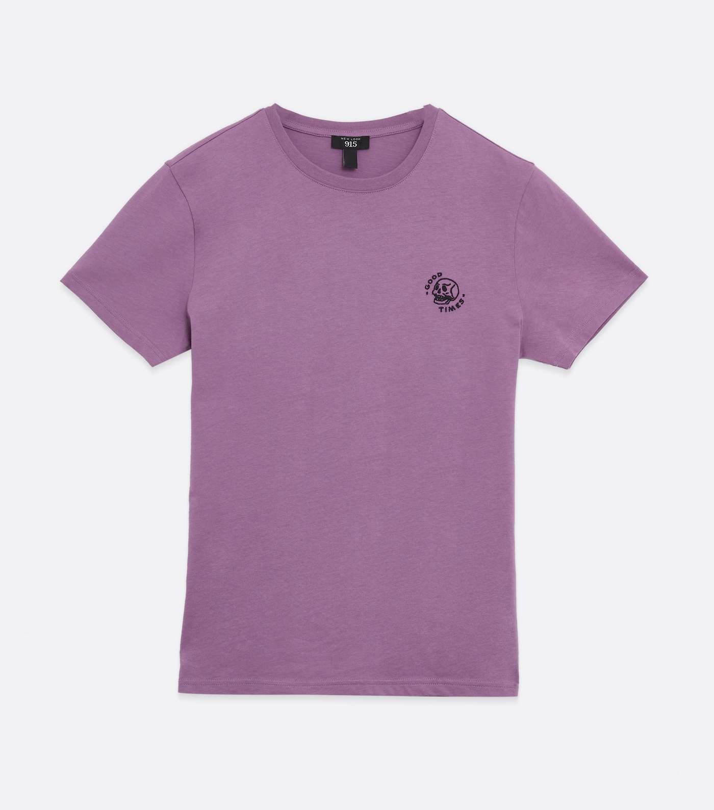 Boys Purple Skull Embroidered Logo T-Shirt Image 6