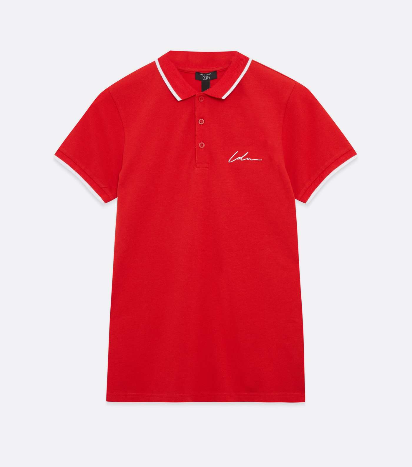 Boys Red Embroidered Logo Polo Top Image 5