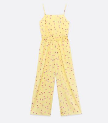 New look yellow floral jumpsuit online