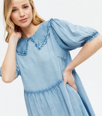 new look denim smock dress