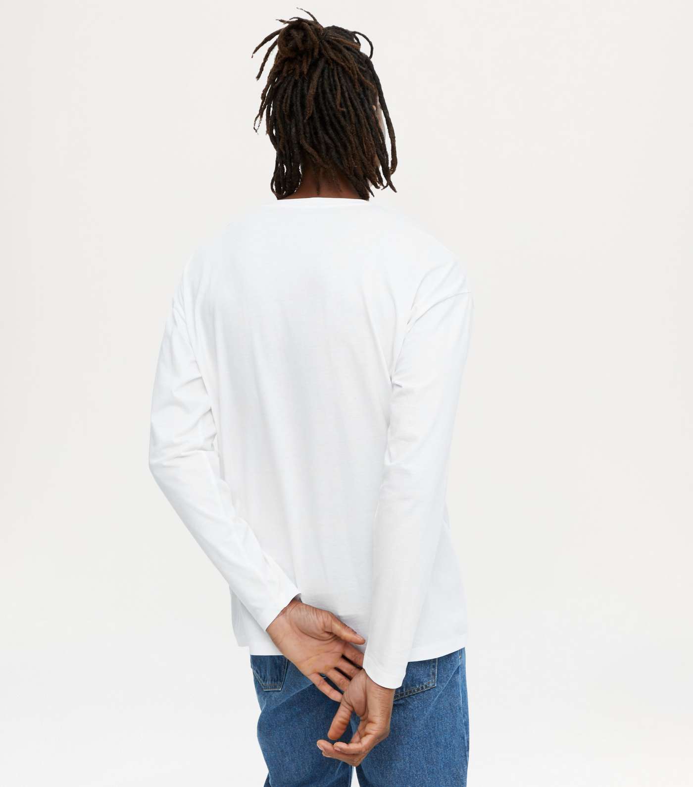 White Long Sleeve T-Shirt Image 4