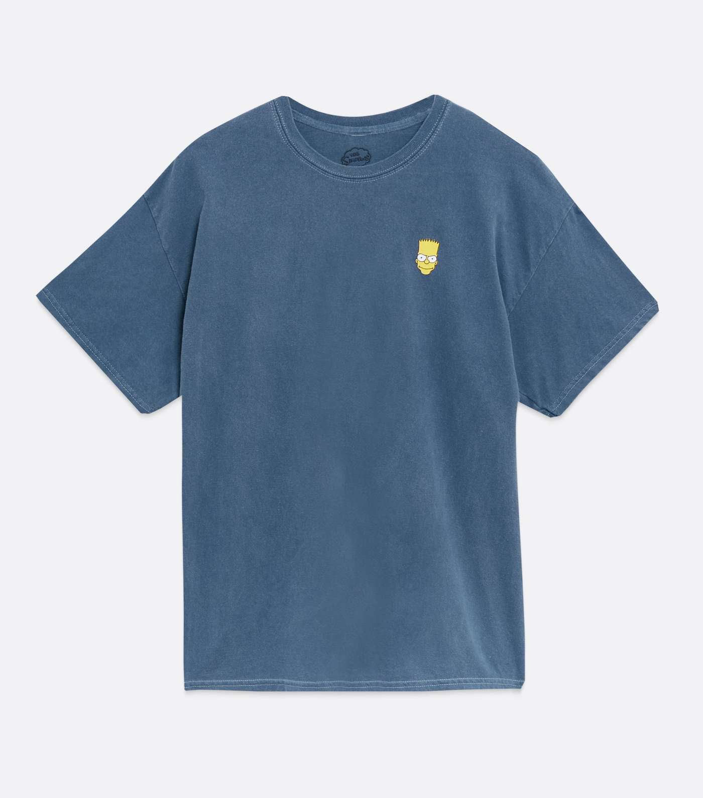 Blue Overdyed Bart Simpson Logo T-Shirt Image 5