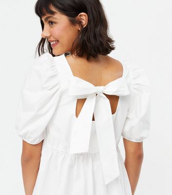 new look white poplin dress