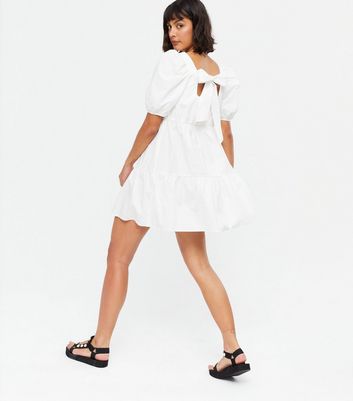 new look white poplin dress