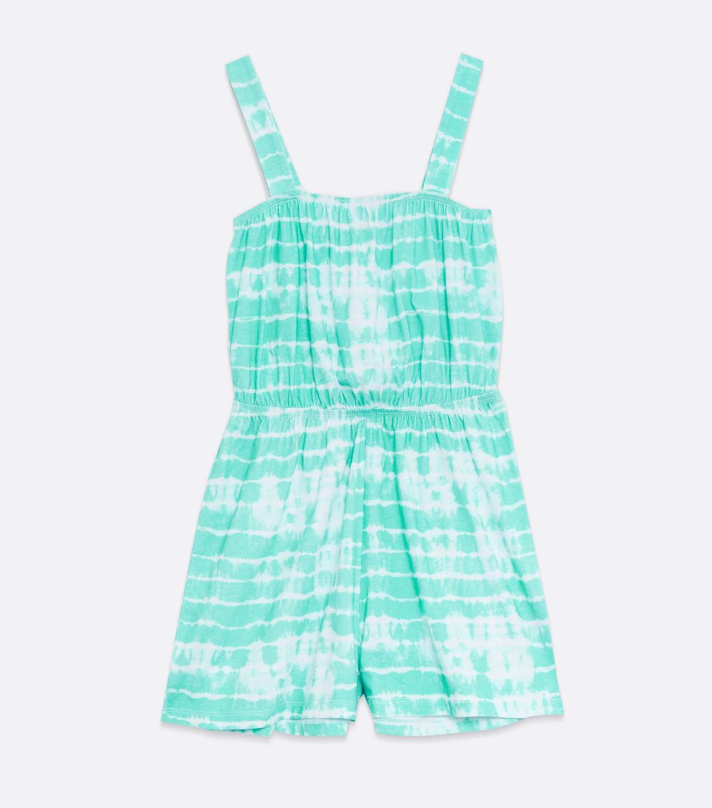 Girls Turquoise Tie Dye Jersey Beach Playsuit Image 5