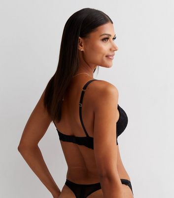 New Look lace boost bra in black