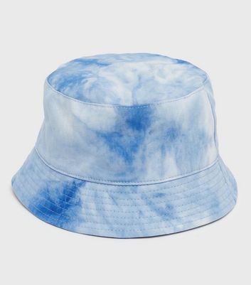 blue tie dye hat