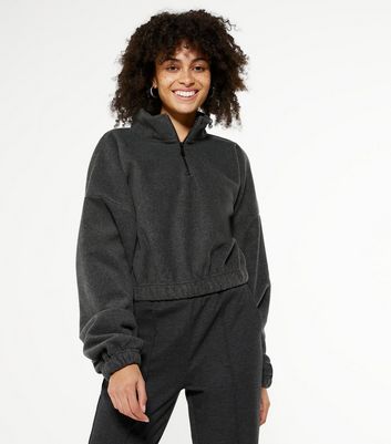 fleece crop jumper