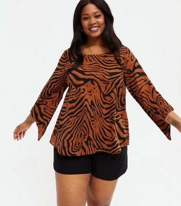 tiger print blouse