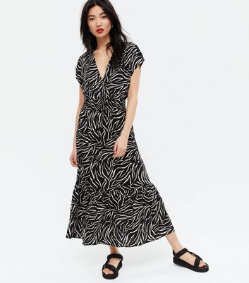 new look zebra midi dress