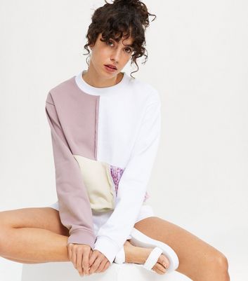white floral sweatshirt