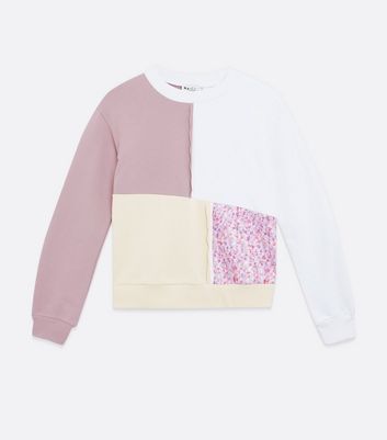 white floral sweatshirt