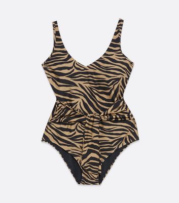 zebra swimming costume