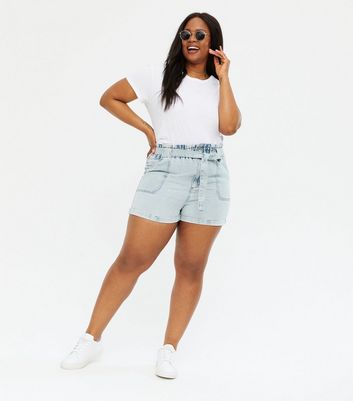 tie waist shorts denim