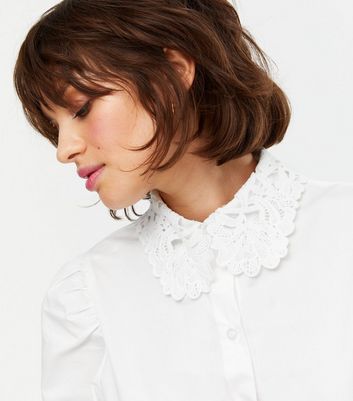 lace collared shirt