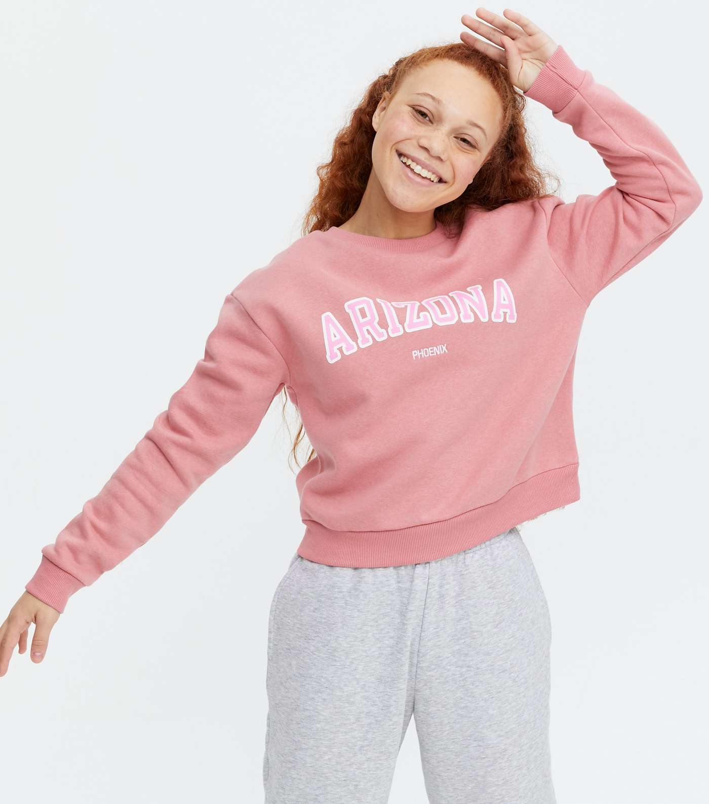 Girls Bright Pink Arizona Logo Sweatshirt