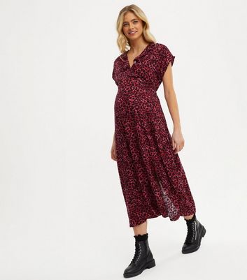 leopard print dress maternity