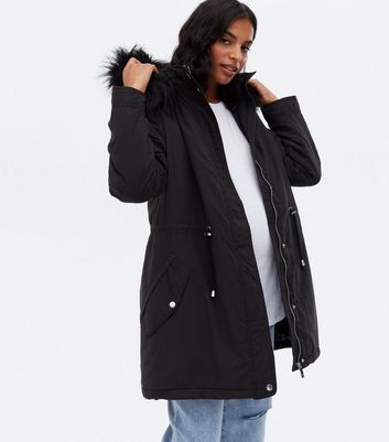 bellfield parka with faux fur hood