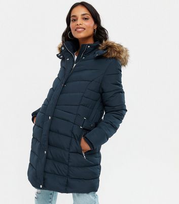 maternity long puffer coat