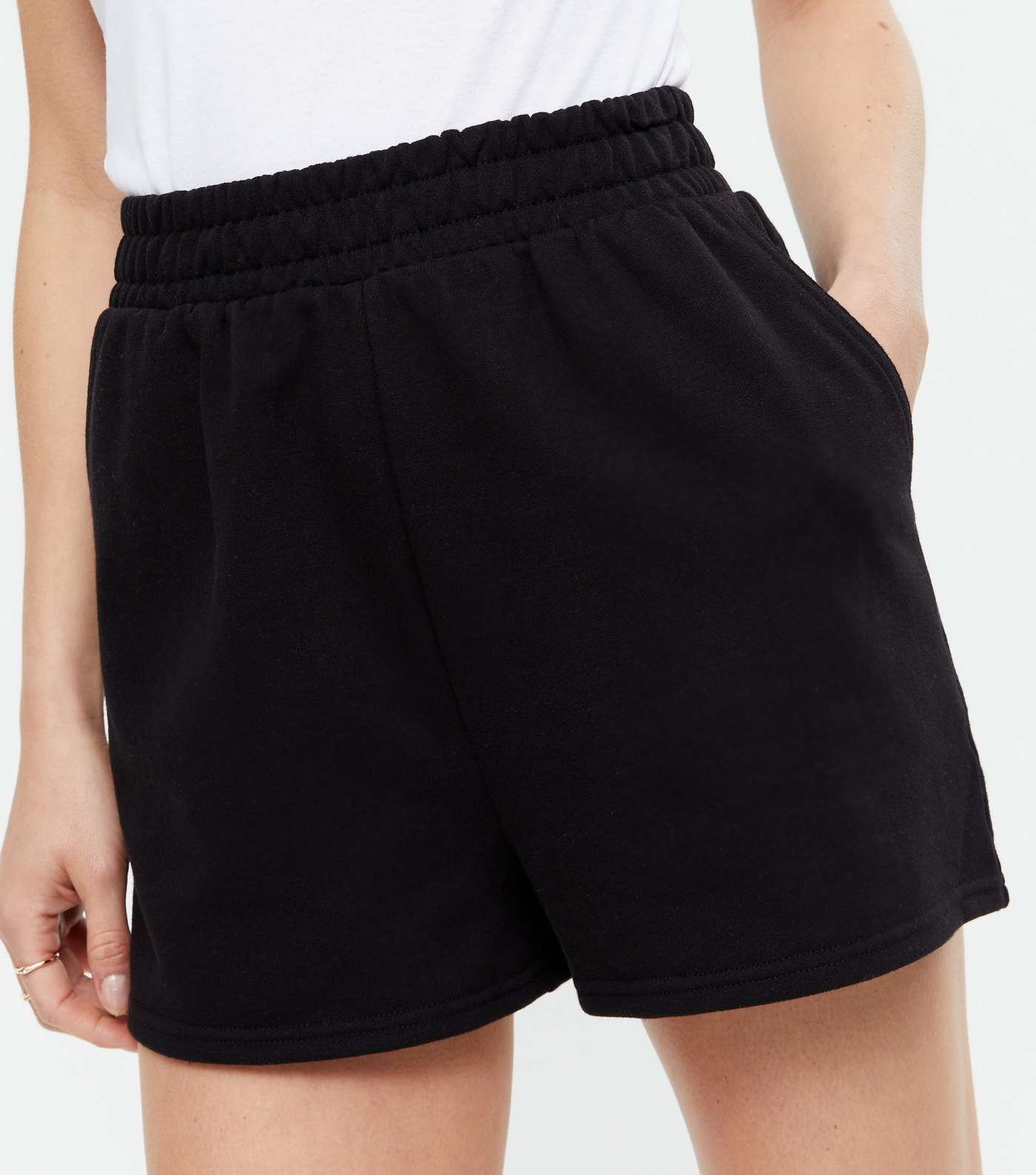 Black Jersey Shorts  Image 3