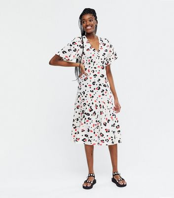 pink leopard print dress new look