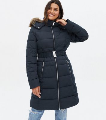 new look longline puffer jacket