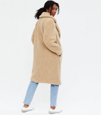 New look long teddy 2025 coat