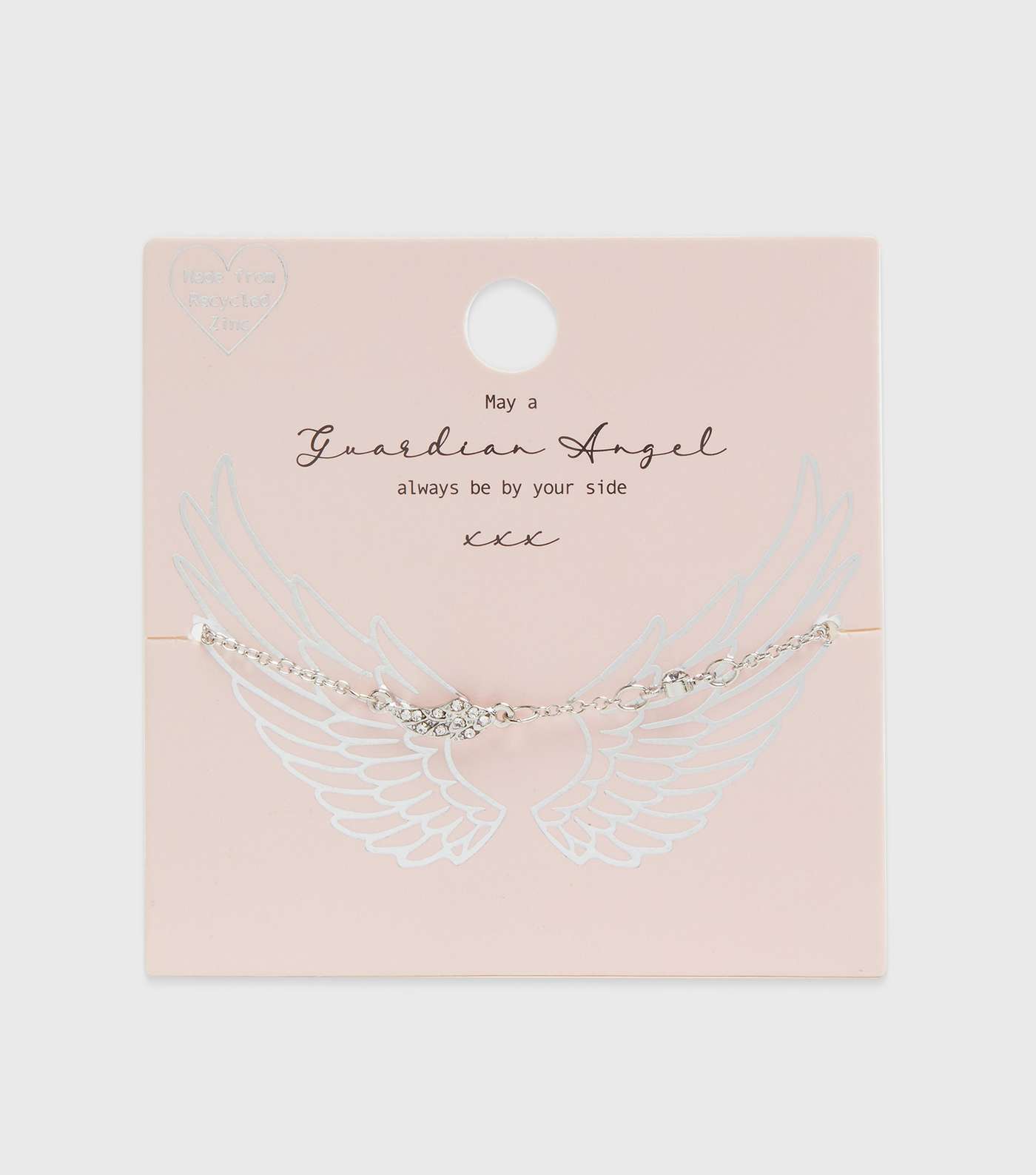 Silver Guardian Angel Chain Bracelet 