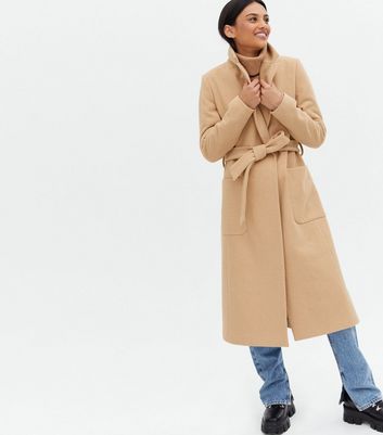 Women's Coat，Made of Polyester, Overcoat Winter Outerwear Winter Long Coat  (Color : Camel, Size : Medium) : : Clothing, Shoes & Accessories