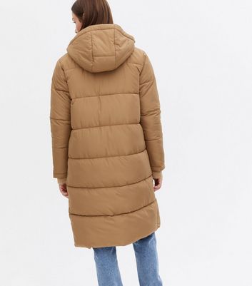 long puffer coat with hood