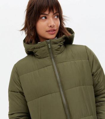 khaki puffer coat womens