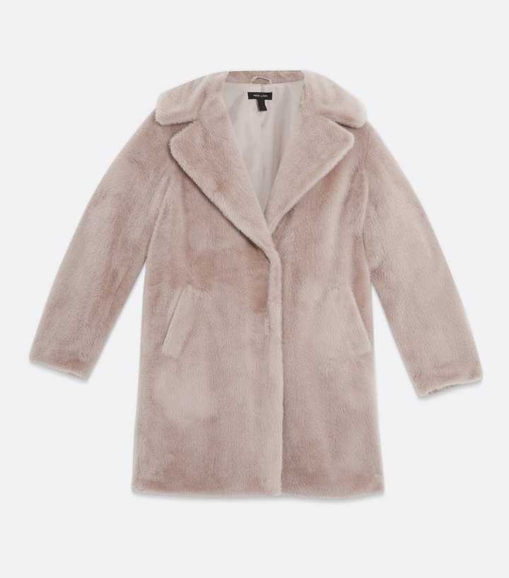 Caputo Faux Mink Fur Long Coat - Pink