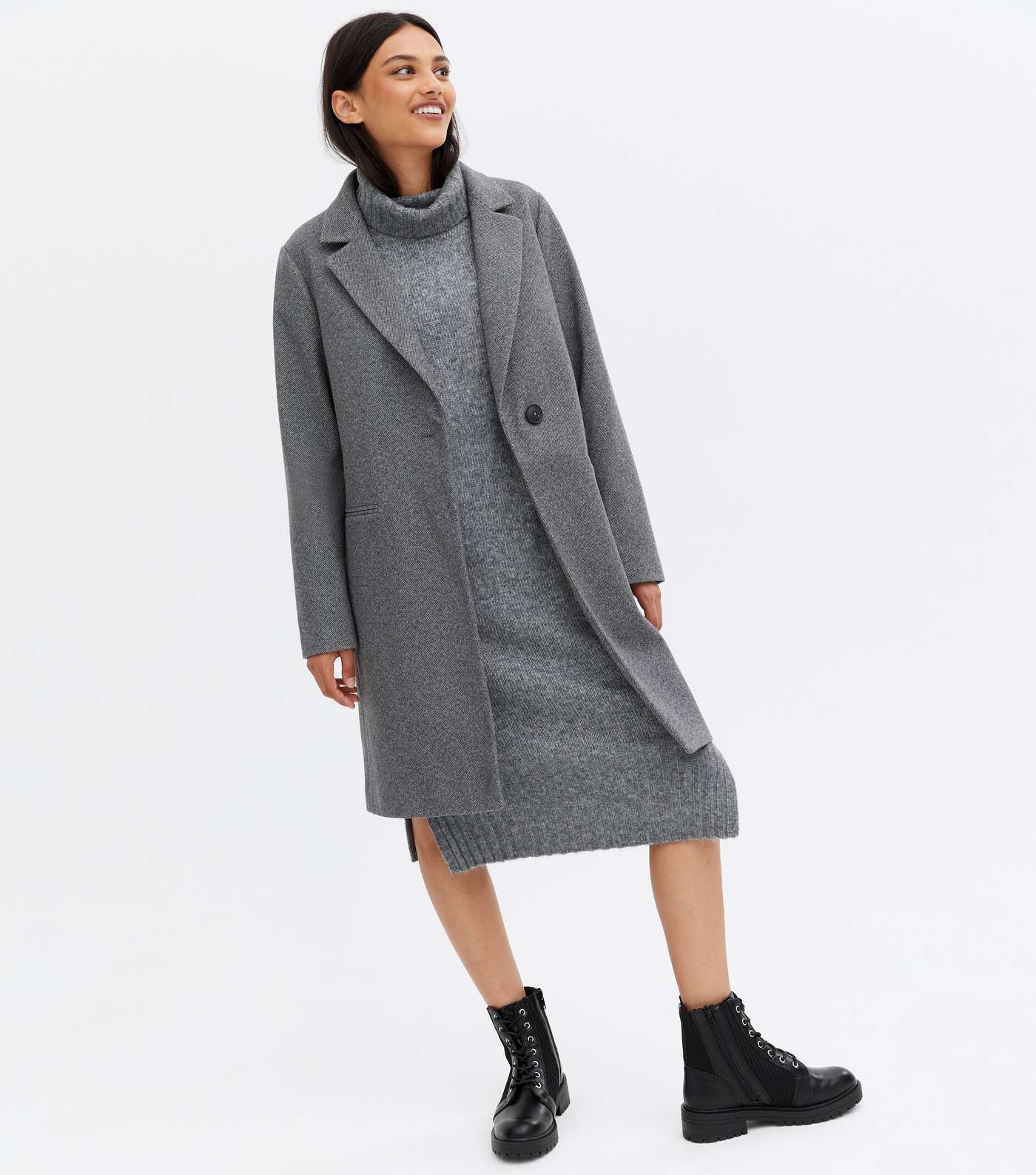 Grey Long Formal Coat