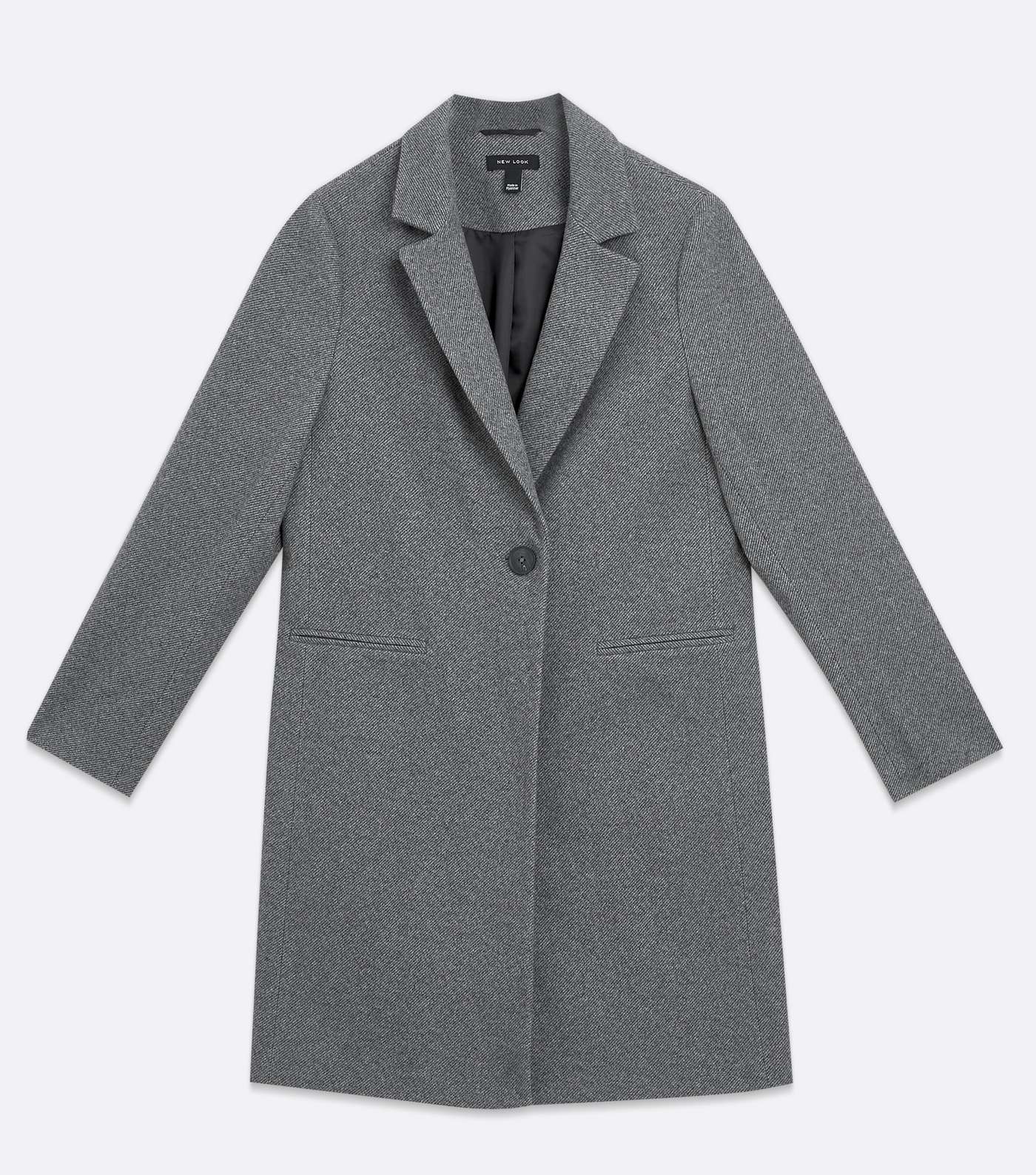 Grey Long Formal Coat Image 5