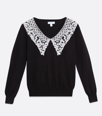 Lace collar sale sweater