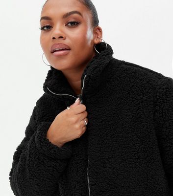 Funnel neck teddy coat Clearance