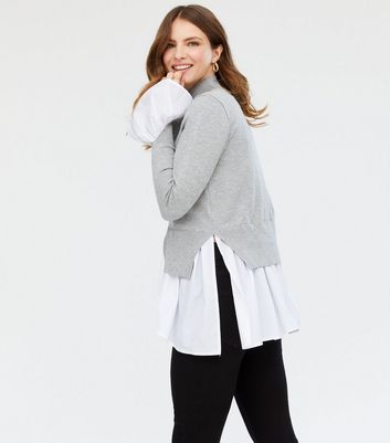 new look 2 in 1 shirt jumper