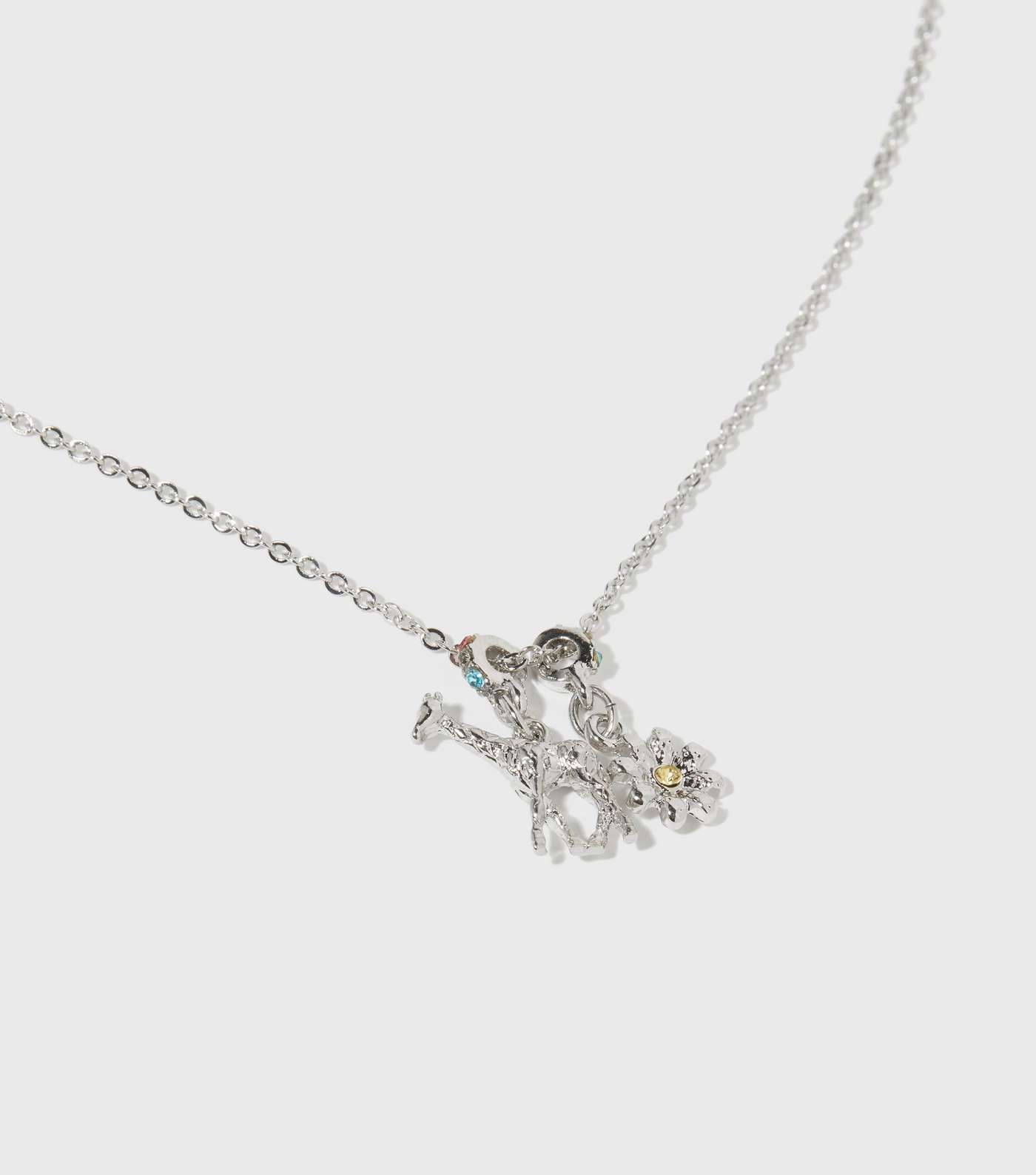 Girls Silver Giraffe Pendant Necklace Image 2