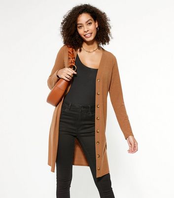 brown cardigan dress