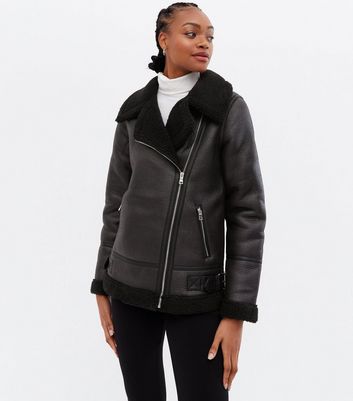 black aviator jacket womens