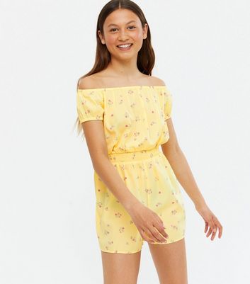 Girls yellow sales playsuit