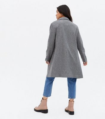 petite grey wool coat