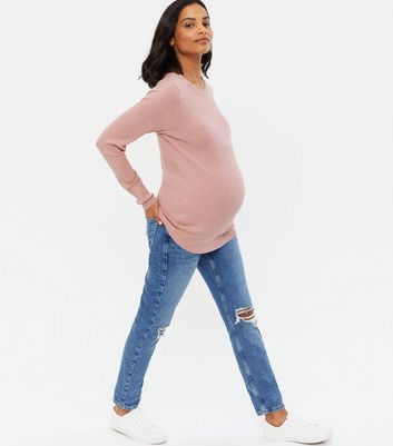 pink maternity jumper