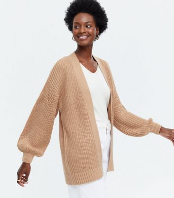 Camel on sale open cardigan