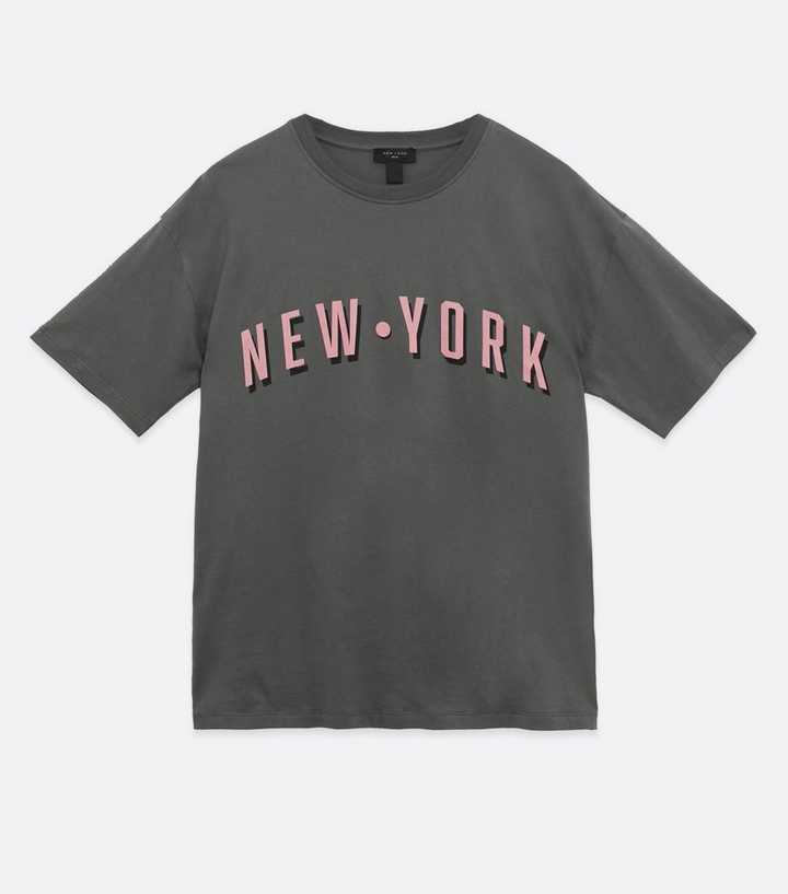 Dark Grey New York Logo T-Shirt