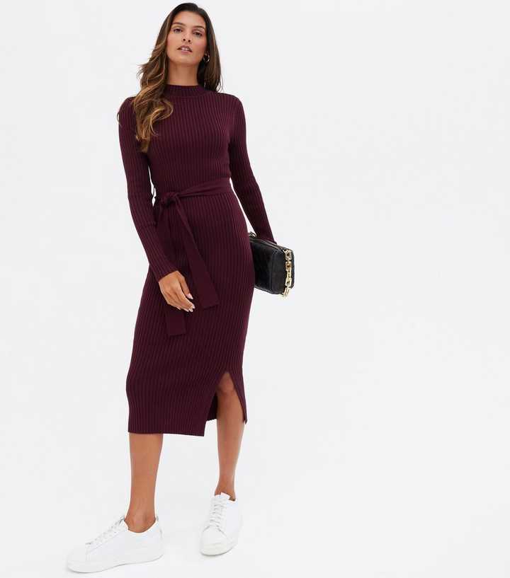 burgundy midi