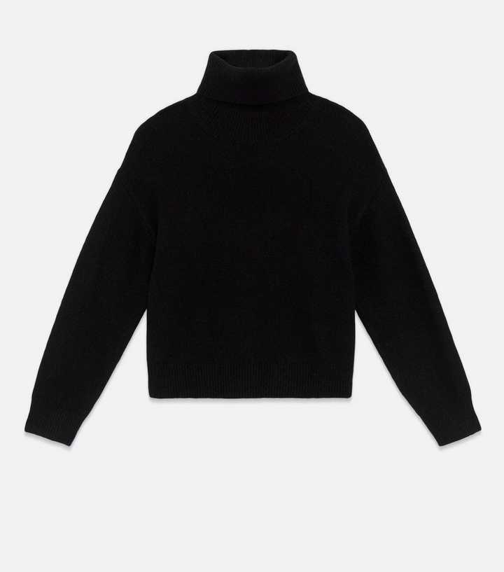 NEXT Womens Black Roll Neck Cotton Pullover Jumper Size 16, 47% OFF