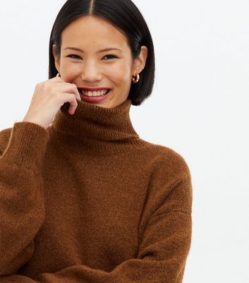 Click to view product details and reviews for Rust Roll Neck Jumper New Look.