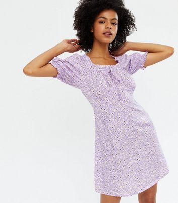 new look lilac floral dress